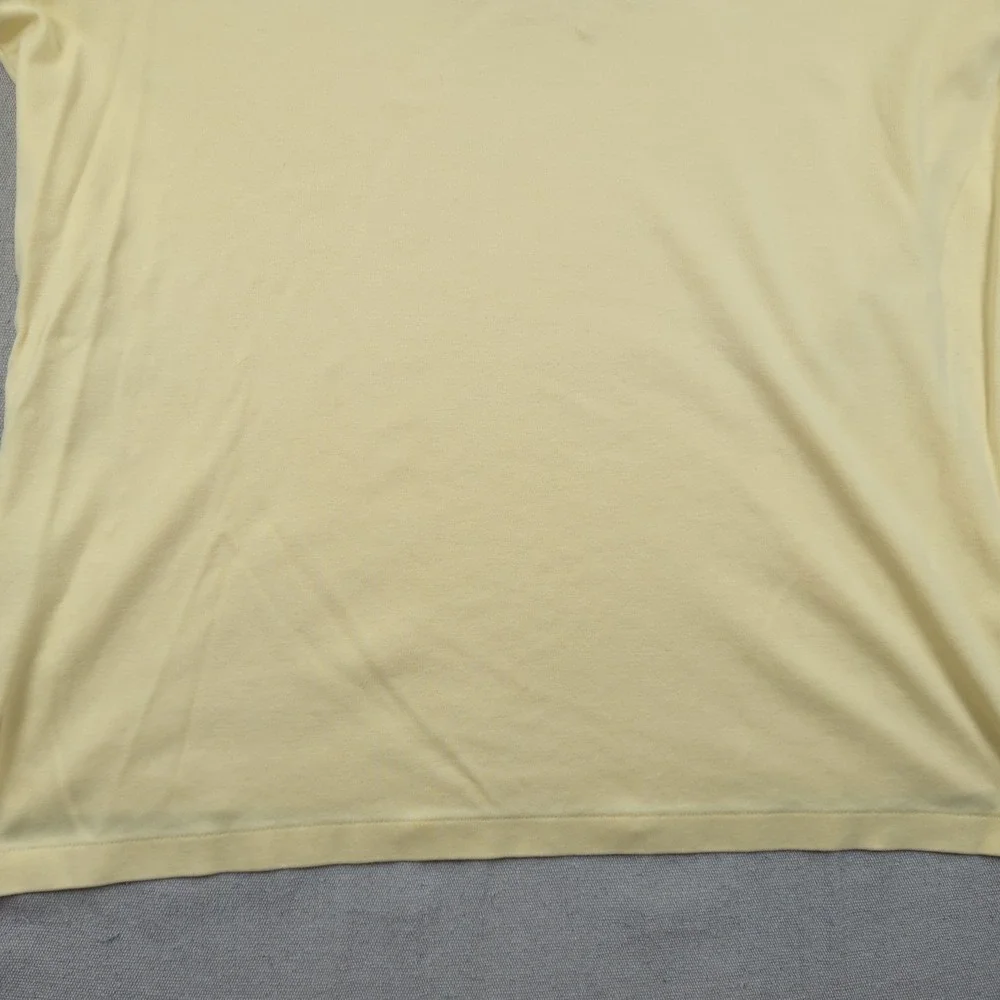 Vintage Polo Ralph Lauren Shirt Mens Large Yellow Golf Crest Made in USA